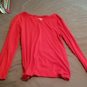 Red long sleeve shirt